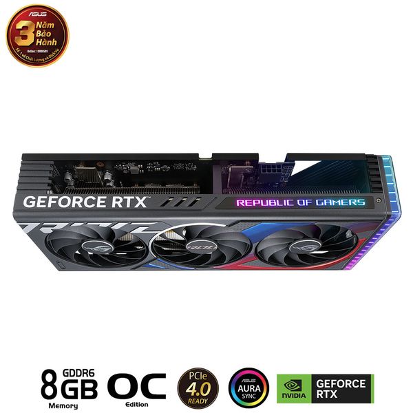 Card màn hình ASUS ROG Strix GeForce RTX 4060 OC 3 Fan Đen/Black - Hình ảnh 2